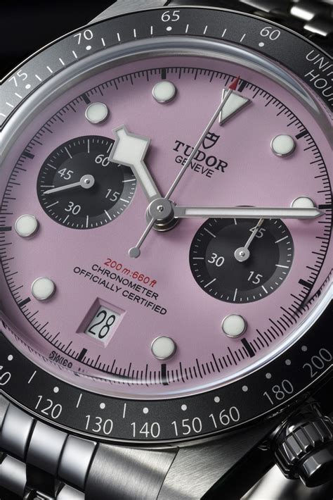 tudor chronograph pink|tudor pink chrono for sale.